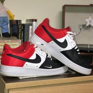 Air Force 1 Black Toe Lows (mini swoosh)